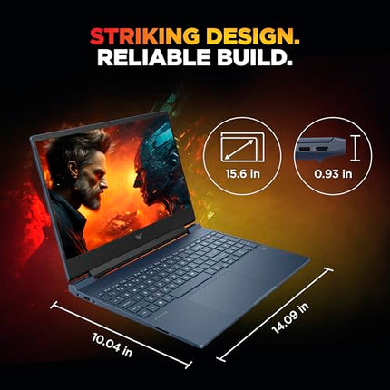 HP Victus, AMD Ryzen 9-8945HS, 8GB RTX 4060, 16GB RAM (Upgradeable) 1TB SSD, 144Hz, 300nits, IPS, FHD, 15.6"/39.6cm, Win11, M365* Office 24, Blue, 2.29Kg, Backlit, fb3025AX, AI Gaming Laptop 