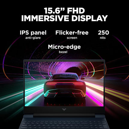 HP Victus Gaming Laptop, AMD Ryzen 5 5600H, AMD 4GB Radeon RX 6500M Graphics, 15.6-inch (39.6 cm), FHD, IPS, 8GB DDR4, 512GB SSD, Backlit KB, B&O (Win 11, Blue, 2.29 kg), fb0147AX, fb0184ax 