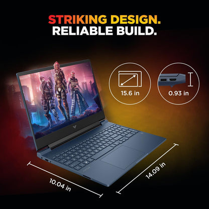 HP Smartchoice Victus, AMD Ryzen 7 7445HS 4GB NVIDIA GeForce RTX 2050 - (16 GB/512 GB SSD/Windows 11 Home) FHD, 144Hz, 300 nits, 15.6''/39.6cm, M365* Office24, Blue, 2.29kg,15-fb3122AX Gaming Laptop 