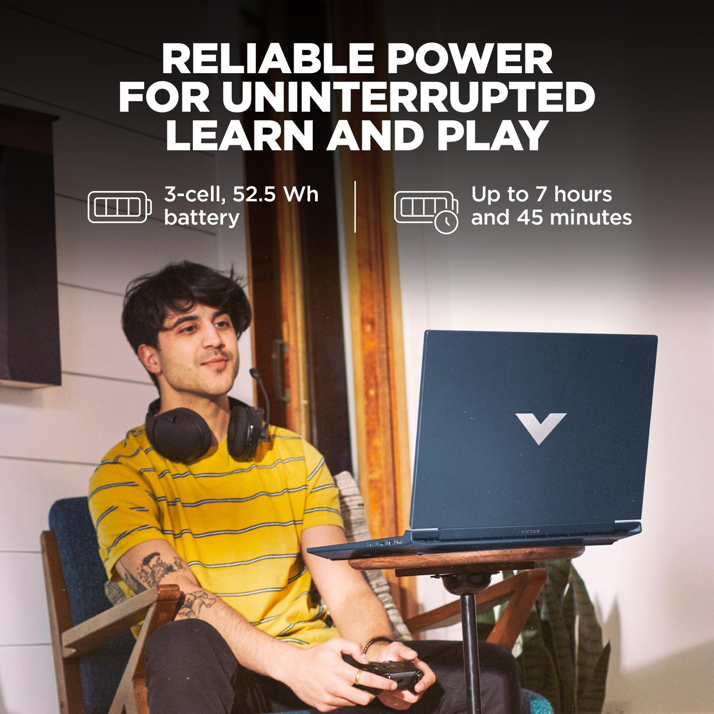 HP Victus, 12th Gen Intel Core i5-12450H, 4GB NVIDIA GeForce RTX 3050 Gaming Laptop (16GB RAM, 1TB SSD) 144Hz, IPS 15.6"/39.6cm, Win 11, MS Office 2021, Blue, 2.3Kg, Enhanced Cooling, fa1388TX 