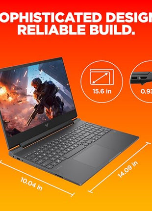 HP Victus, 13th Gen Intel Core i5-13420H, 6GB RTX 4050 Gaming Laptop (16GB DDR4, 512GB SSD) 144Hz, IPS, 15.6"/39.6cm, Flicker-Free, Win 11, Office 21, Mica Silver, 2.29kg, Enhanced Cooling, fa1279TX 