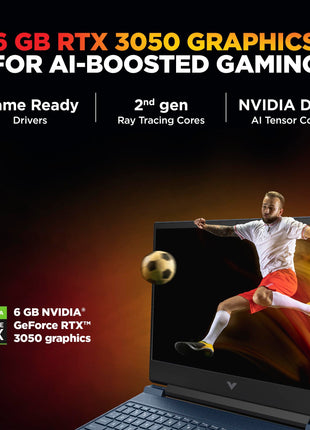 HP Victus, AMD Ryzen 5 8645HS, 6GB RTX 3050 Gaming Laptop (16GB DDR5, 512GB SSD),144Hz,300 nits,IPS, 15.6''/39.6cm, FHD, Win11, Office 24, Blue, 2,29kg, Backlit Kb,HD Camera, fb3012AX 