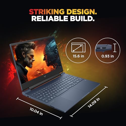 HP Smartchoice Victus, AMD Ryzen 5 8645HS, 6GB RTX 3050, 31 Tops, 16GB DDR5(Upgradeable) 512GB SSD, 144Hz, 300nits, FHD, 15.6"/39.6cm, Win11, M365* Office24, Blue, 2.3kg, fb3009AX, AI Gaming Laptop 