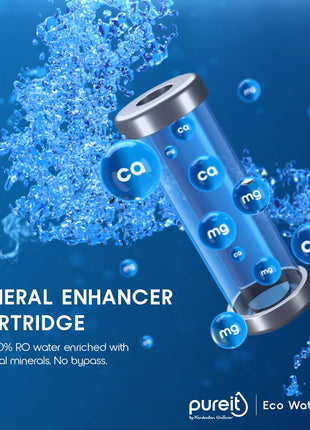 HUL Pureit Eco Water Saver RO+UV+MF+Mineral | INR 2000 Off on Exchange | 7 stage | 10L | Upto 60% Water Savings | Suitable for Borewell, Tanker & Municipal Water | Table Top | Wall Mountable |Black 