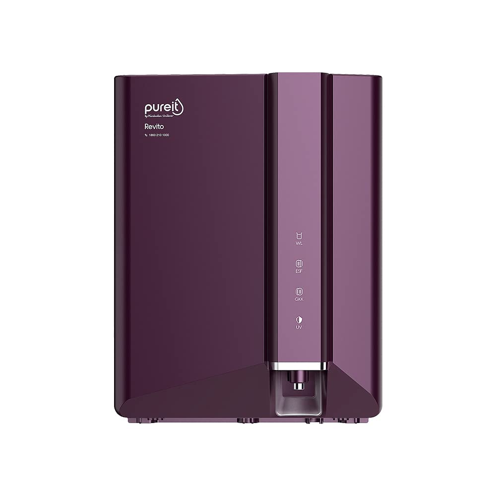 HUL Pureit Revito RO+MF+Mineral+UV in-Tank | INR 3000 Off on Exchange | 7 stage | 7L Capacity | Upto 70% Water Savings | Suitable for Borewell, Tanker & Municipal Water | DURAViva | Magenta price under 20000