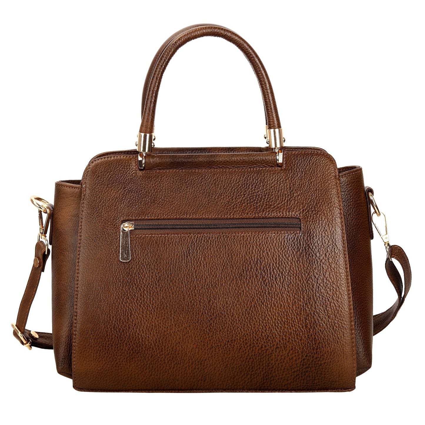 HYATT Leather Accessories Full-Grain Natural Cro Leather Top-Handle satchel Handbags & Shoulder Sling Bags For Women Office Branded Stylish Latest Size- L-13 X H-9 x W- 5.5 Inch 
