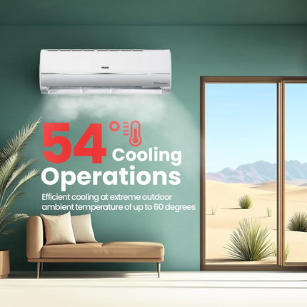 Haier 1.25 Ton 3 Star Twin Inverter Split AC (3900 Watts, Copper, 7 in 1 Convertible, Frost Self Clean, HD Filter, Cools at 54°C, Long Air Throw - HSU15V-TMS3BN-INV) 