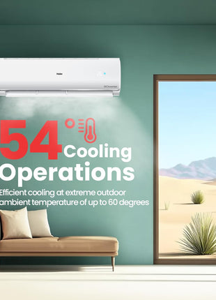 Haier 1.5 Ton 3 Star Twin Inverter Split AC (Copper, 7 in 1 Convertible, Frost Self Clean, HD Filter, Cools at 54°C, Long Air Throw - HSU17VP-TQS3BN-INV, White) 