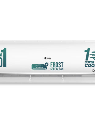 Haier 1.5 Ton 5 Star Triple Inverter Split AC (4850 W, Copper, 7 in 1 Convertible, 4-Way Swing, Frost Self Clean, HD Filter, Cools at 60°C, 20 Mtr. Air Throw - HSU18K-PYSS5BN-INV, White) 
