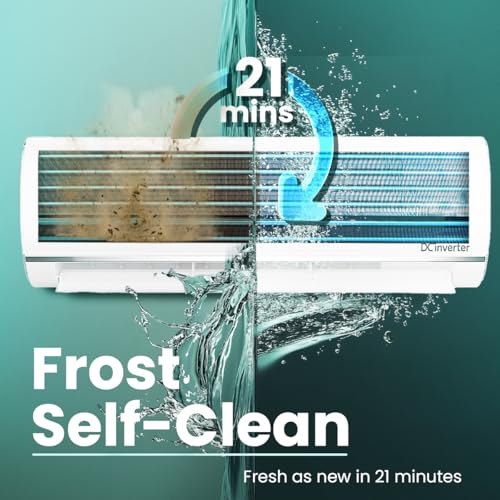 Haier 1.5 Ton 5 Star Triple Inverter Split AC (4850 W, Copper, 7 in 1 Convertible, 4-Way Swing, Frost Self Clean, HD Filter, Cools at 60°C, 20 Mtr. Air Throw - HSU18K-PYSS5BN-INV, White) 