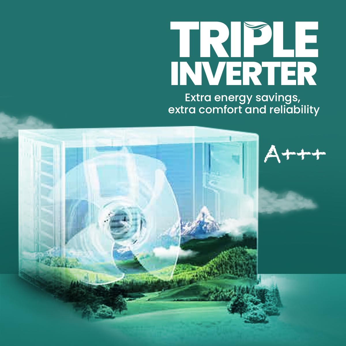 Haier 1 Ton 4 Star AI Climate Control Smart Split AC (3470W, Triple Inverter, Copper, Wi-Fi, 4-Way Swing, 7 in 1 Convertible, HD Filter, Cools at 60°C, 20 Mtrs Air Throw - HSU13K-PYAIR4BN-INV, White) 