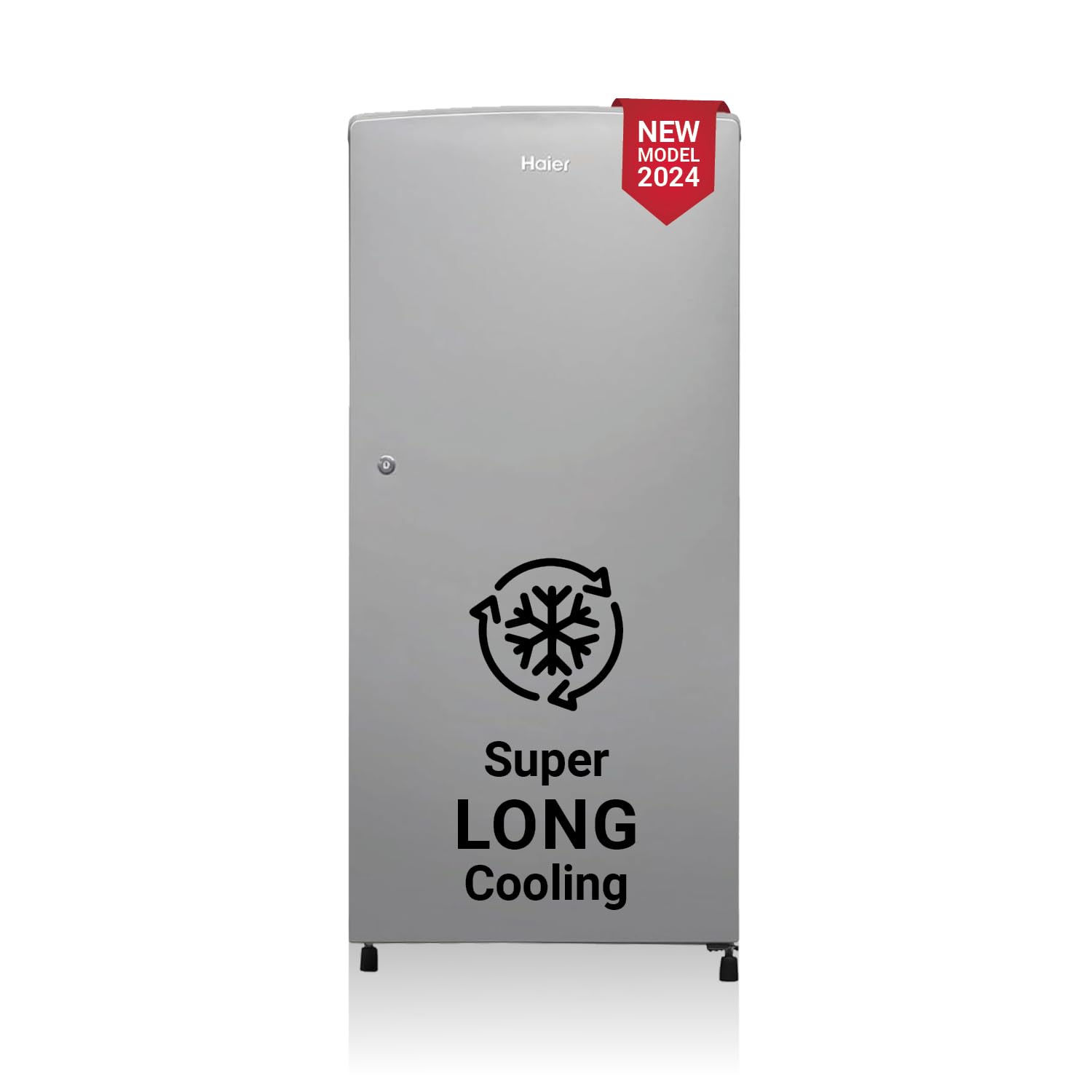 Haier 185L Moon Silver Fridge - 2 Star, Energy Efficient, 2024 Model