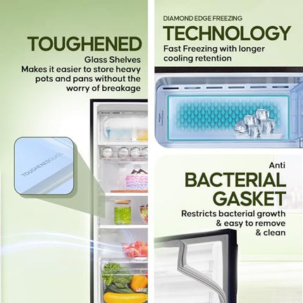 Haier 190 L, 2 Star, Direct-Cool Single Door Refrigerator (HED-202MN-P, Marine Noisettes) 