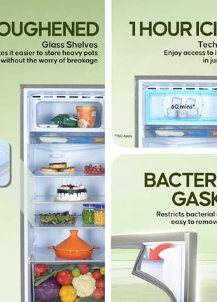 Haier 190 L, 4 Star, Direct Cool Single Door Refrigerator (HED-204DS-P, Dazzle Steel) 