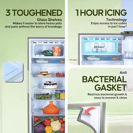 Haier 190 L, 4 Star, Direct Cool Single Door Refrigerator (HED-204DS-P, Dazzle Steel) 