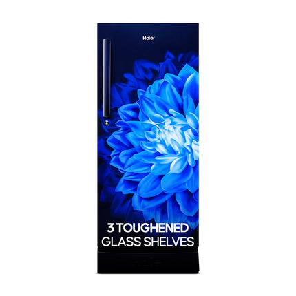 Haier 190 L, 5 Star, Direct-Cool Single Door Refrigerator (HED-205MDB-P, Marine Dahelia, Base Stand Drawer) 