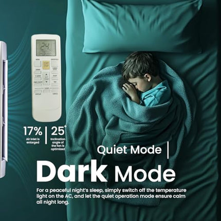 Haier 2 Ton 3 Star HEXA Inverter Split AC (6300 Watts, Copper, 7 in 1 Convertible, Heavy Duty, HD Filter, Frost Self Clean, Cools at 60°C, 20 mtrs Air Throw - HSU24HD-ANW3BN-INV- White) 