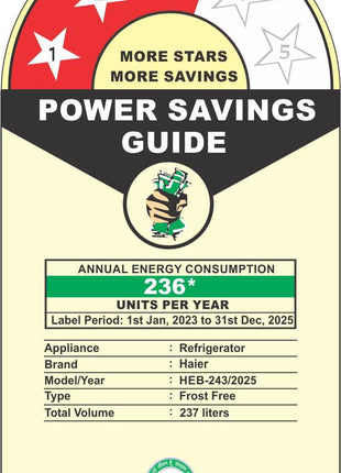 Haier 237L 3 Star Frost Free Bottom Mount Double Door Refrigerator|8 In 1 Convertible Modes|Jhukna Mat-Bottom Freezer|Twin Inverter|200% Faster Ice Making in 49 Minutes (HEB-243GB-P, GE Black) 