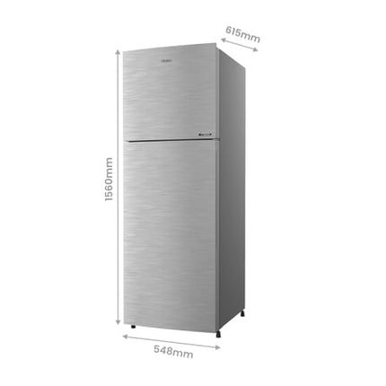 Haier 240 L, 2 Star, 5 In 1 Convertible, Frost Free Double Door Refrigerator (HEF-252DS-P, Dazzle Steel) 
