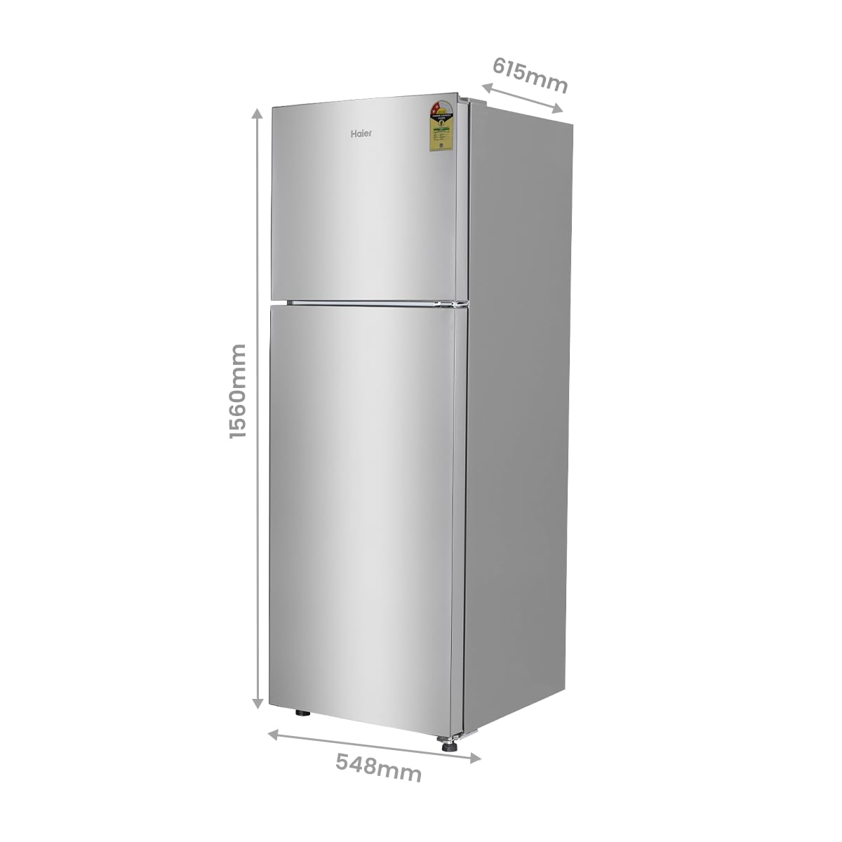 Haier 240 L, 2 Star, Frost Free Double Door Refrigerator (HEF-252EGS-P, Moon Silver) 