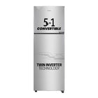 Haier 240 L, 3 Star, 5 In 1 Convertible, Twin Inverter Technology, Frost Free Double Door Refrigerator (HEF-253GS-P, Moon Silver) 