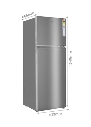 Haier 240 L, 3 Star, 5 In 1 Convertible, Twin Inverter Technology, Frost Free Double Door Refrigerator (HEF-253GS-P, Moon Silver) 