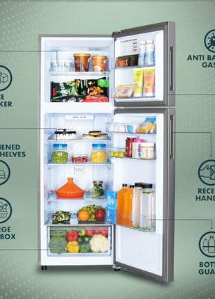 Haier 240 L, 3 Star, 5 In 1 Convertible, Twin Inverter Technology, Frost Free Double Door Refrigerator (HEF-253GS-P, Moon Silver) 