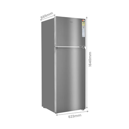 Haier 240 L, 3 Star, 5 In 1 Convertible, Twin Inverter Technology, Frost Free Double Door Refrigerator (HEF-253GS-P, Moon Silver) 