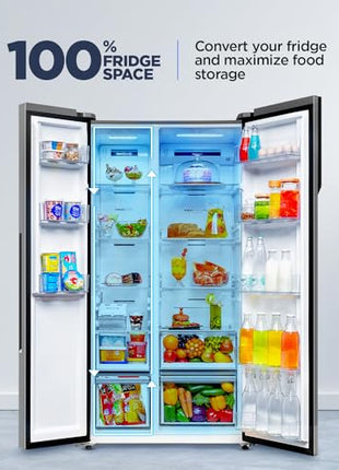 Haier 596 L, 3 Star, 100% Convertible Fridge Space, Expert Inverter, Frost Free Side by Side Refrigerator, (HES-690SS-P, Shiny Silver) 