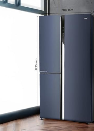 Haier 598 L, 3 Star, 83% Convertible Fridge Space, Expert Inverter, Frost Free, Side by Side Refrigerator, (HRT-683GK, Graphite Black) 