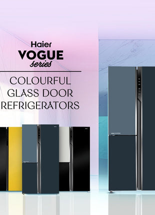 Haier 598L, 3-Star, Vogue 83% Convertible Fridge Space, Expert Inverter 3-Door Side by Side Refrigerator, (HRT-683GOG, Grey Onyx Glass) 
