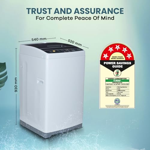 Haier 6.0 Kg 5 Star Oceanus Wave Technology Fully Automatic Top Loading Washing Machine (HWM60-AE, Magic Filter, Moonlight Grey) 