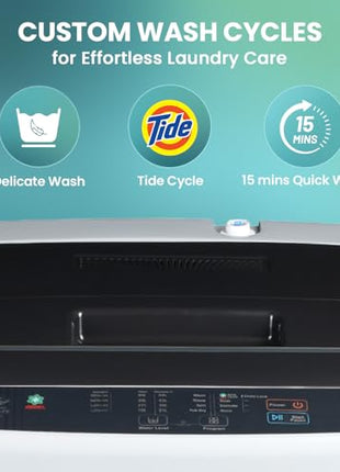 Haier 6 kg 5 Star Oceanus Wave Drum Washing Machine Fully Automatic Top Load (HWM60-AE, Moonlight Silver) 