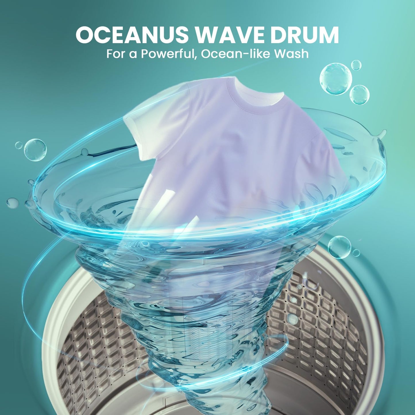 Haier 6 kg 5 Star Oceanus Wave Drum Washing Machine Fully Automatic Top Load (HWM60-AE, Moonlight Silver) 