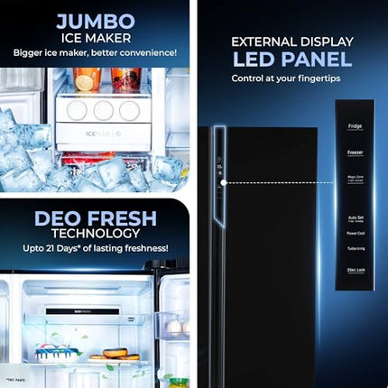 Haier 602 L, 3 Star, 100% Convertible Fridge Space, Expert Inverter, Frost Free Side by Side Refrigerator, (HRS-682KS, Black Steel) 