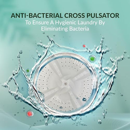 Haier 7 Kg 5 Star Semi Automatic Top Load Washing Machine with Anti Bacterial Cross Pulsator and Spray Function (HTW70-1187BTN, Anti Rat Mesh, Magic Filter, Castors, Burgundy) 