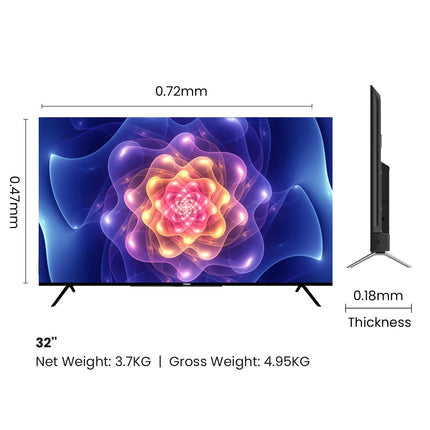 Haier 80cm (32) HD Ready Smart LED Google TV LE32W400G -N (Black) 