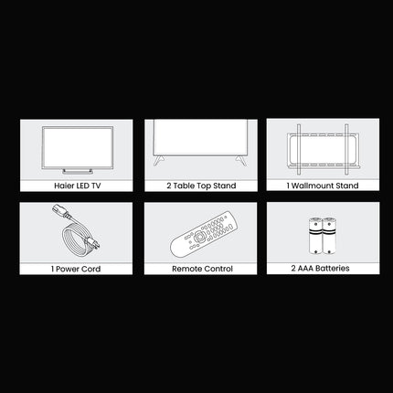 Haier 80cm (32) HD Ready Smart LED Google TV LE32W400G -N (Black) 