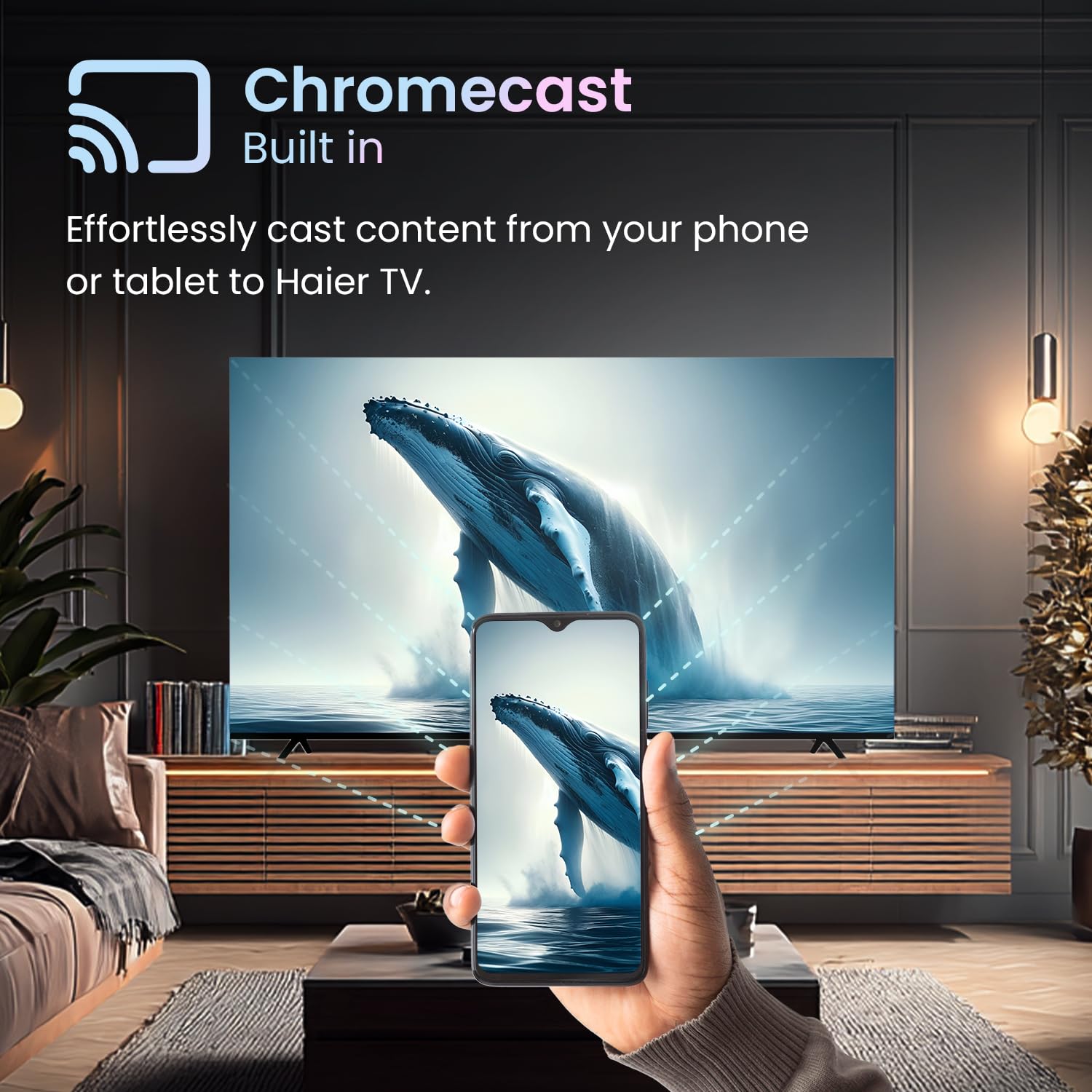 Haier 80cm (32) HD Ready Smart LED Google TV LE32W400G -N (Black) 