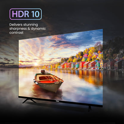 Haier 80cm (32) HD Ready Smart LED Google TV LE32W400G -N (Black) 