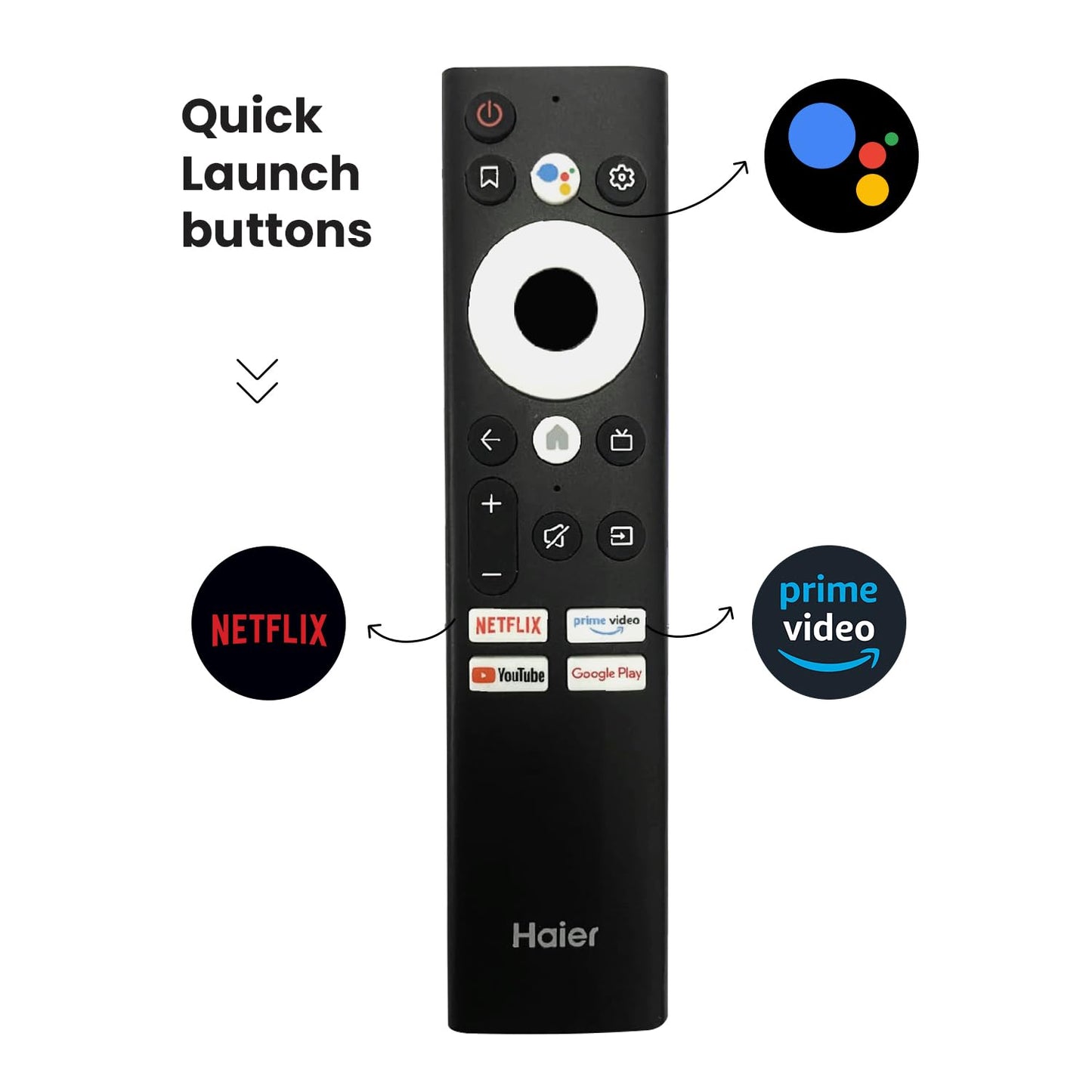 Haier 80cm (32) HD Ready Smart LED Google TV LE32W400G -N (Black) 