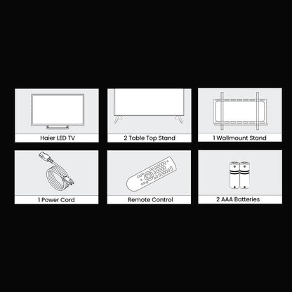 Haier 80cm (32) HD Ready Smart LED Google TV LE32W400G -N (Black) 