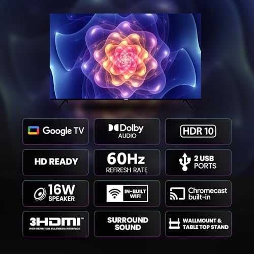 Haier 80cm (32) HD Ready Smart LED Google TV LE32W400G -N (Black) 