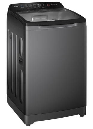 Haier 9 Kg, 5 Star, Oceanus Wave Technology Toughened Glass Fully Automatic Top Loading Washing Machine (HWM90-H678ES8, Inbuilt Heater, Near Zero Pressure, Dark Jade Silver) 