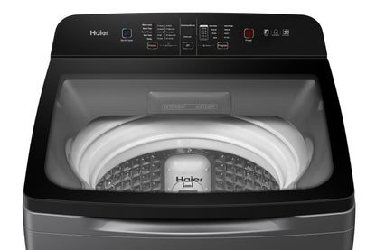 Haier 9 Kg, 5 Star, Oceanus Wave Technology Toughened Glass Fully Automatic Top Loading Washing Machine (HWM90-H678ES8, Inbuilt Heater, Near Zero Pressure, Dark Jade Silver) 