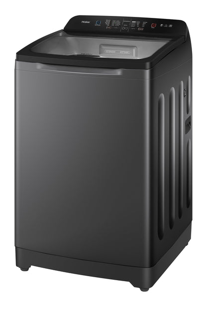 Haier 9 Kg, 5 Star, Oceanus Wave Technology Toughened Glass Fully Automatic Top Loading Washing Machine (HWM90-H678ES8, Inbuilt Heater, Near Zero Pressure, Dark Jade Silver) 