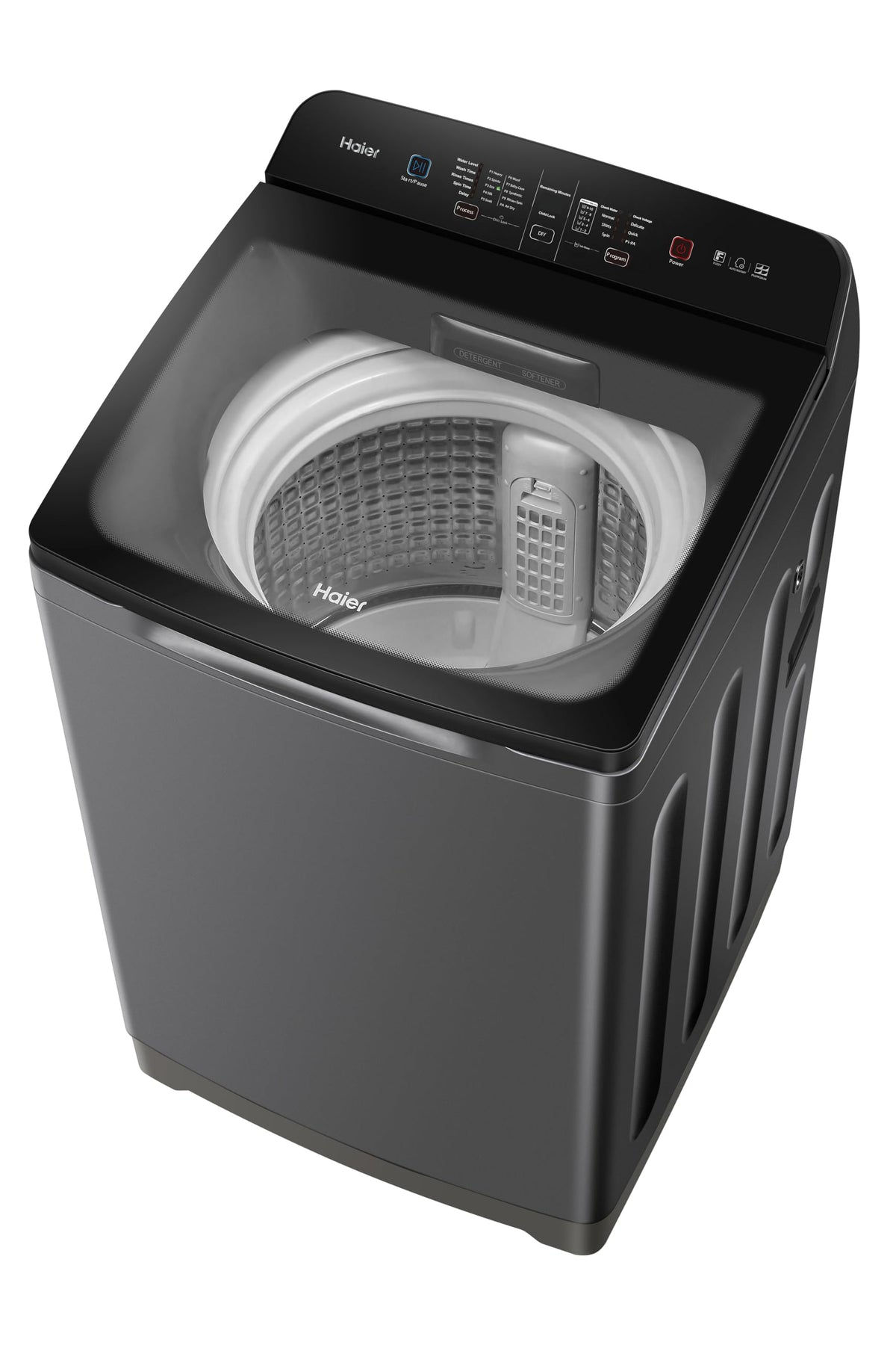 Haier 9 Kg, 5 Star, Oceanus Wave Technology Toughened Glass Fully Automatic Top Loading Washing Machine (HWM90-H678ES8, Inbuilt Heater, Near Zero Pressure, Dark Jade Silver) 