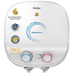Haier Aqualad Pro Geyser 25 Litre 5 Star 1-3KW Adjustable Storage Water Geyser |Free Installation&Flexi Pipe| Warranty 10 Yr on Tank |Dual Control Knob |Shockproof Tech |Glassline Tank |9-Level Safety 