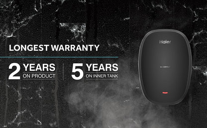 Haier BlackVolt Instant Water Heater 3 Litre with 3kW | Fast Heating | Copper Heating Element | 6.5 Bar Pressure | Instant Geyser for Kitchen & Bathroom | 5-Year Tank Warranty | EI3V-BLACKVOLT 