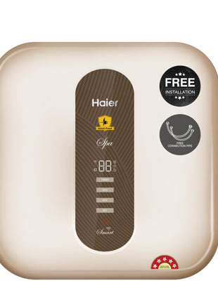 Haier (ES25V-SD WIFI) 25 Litres Vertical 5 Star Storage Shock Proof Smart Wi-Fi Water Heater (Geyser) with Intelligent Bacteria Proof System Technology, backed with 7-year warranty by Haier, (Gold) 